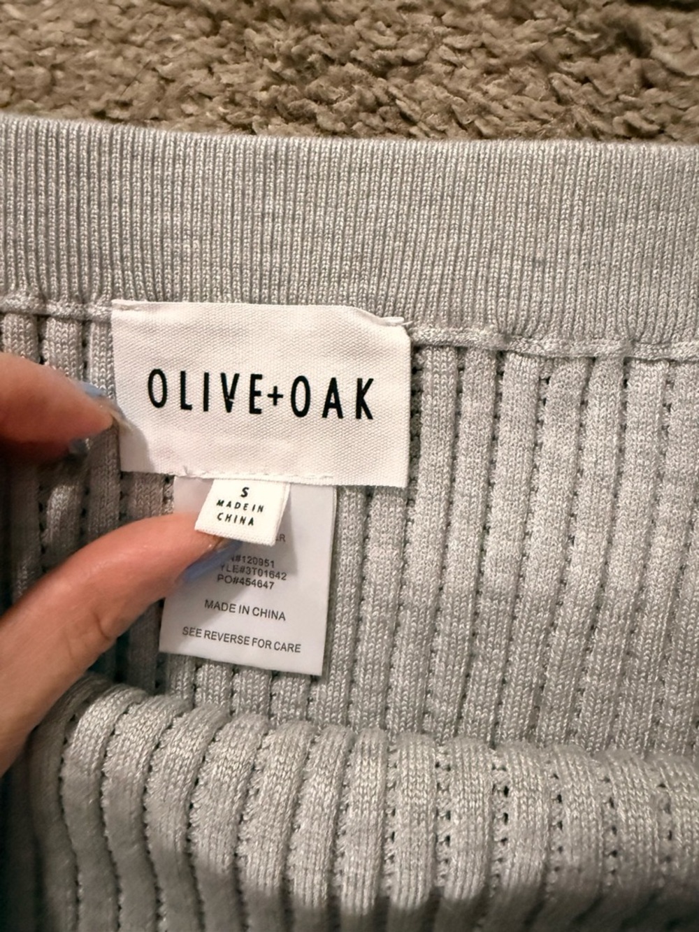 Olive & Oak Light Gray Ribbed Knit Maxi Two-Piece Set - Picture 6 of 11